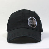 Plain Washed Cotton Twill Distressed with Heavy Stitching Low Profile Adjustable Baseball Cap - Gasbike.net