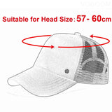 VOBOOM Mesh hat trucker cap 5 pannel Vintage Men & Women baseball cap - Gasbike.net