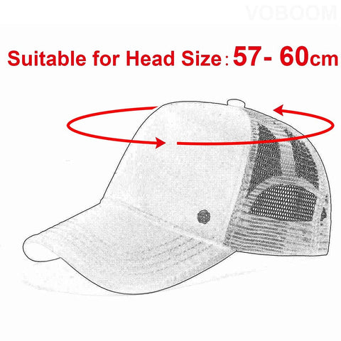 VOBOOM Mesh hat trucker cap 5 pannel Vintage Men & Women baseball cap - Gasbike.net