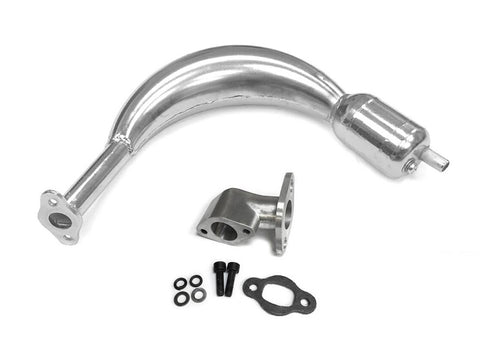 79cc Expansion Chamber Banana Muffler with Adapter - Gasbike.net