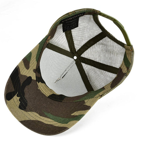 VOBOOM Mesh hat trucker cap 5 pannel Vintage Men & Women baseball cap - Gasbike.net
