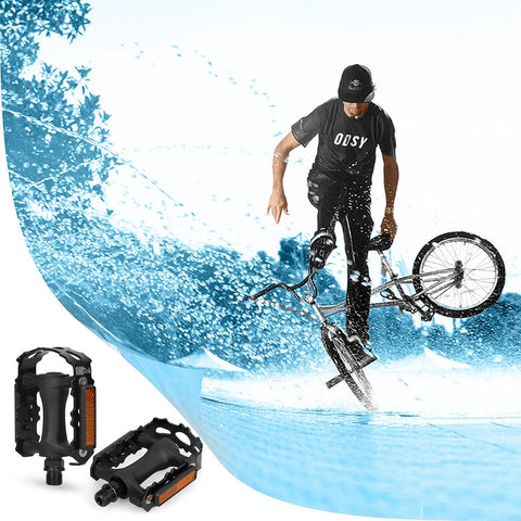 fitTek Bike Pedals, Universal Bicycle Pedals, 9/16-Inch Boron Steel Spindle & Metal Bike Pedals ( Pair Pedals) - Gasbike.net