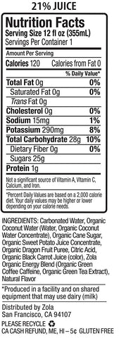 Zola Organic Hydrating Energy Drink, Pineapple Coconut, 12 Ounce (Pack of 12) - Gasbike.net