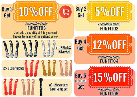 Bike Tire Lever - Premium Hardened Plastic Levers to Repair Bicycle Tube - Must Have Tool Kit for Road Bicyclist - Set of 3 - 5 Colors Available (Black / Silver / Gold / Pink / Red) - Gasbike.net