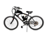 Black Stallion 66cc/80cc Angle Fire Slant Head Motorized Bicycle - Gasbike.net