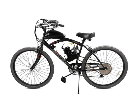 Black Stallion 66cc/80cc Angle Fire Slant Head Motorized Bicycle - Gasbike.net