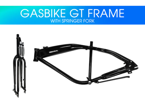 Gasbike GT Aluminum Bike Frame with Double Springer Fork - Gasbike.net