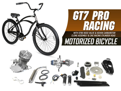 GT7 Pro Racing 66cc/80cc Motorized Bicycle - Gasbike.net
