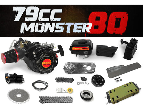 79cc Monster 80 Bike Engine Kit - Complete 4-Stroke Kit - Gasbike.net