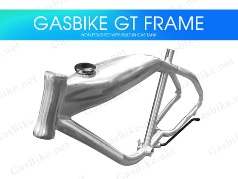 Gasbike GT Aluminum Bike Frame With Built-in Gas Tank - Non-Polished - Gasbike.net