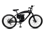 PHATMOTO™ Rover 2023 - 79cc Motorized Bicycle 7-Speed (Matte Black) - Gasbike.net