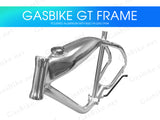 Gasbike GT Aluminum Bike Frame With Built-in Gas Tank - Polished Aluminum - Gasbike.net