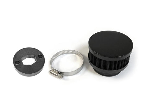 79cc Round High Performance Air Filter - Black - Gasbike.net