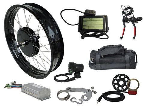 Tesla 26" Electric Conversion Fat Rear Wheel - 48 V 1500 W (With Disc Brake and LCD) - Gasbike.net