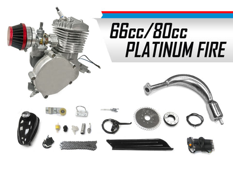 66cc/80cc Platinum Fire Bicycle Engine Kit - Gasbike.net