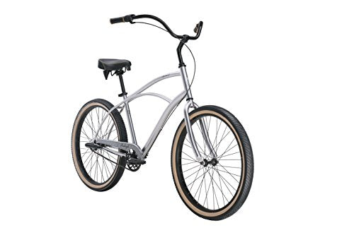 raleigh crossbike Raleigh Bikes Men's Special 3 Cruiser Bike, 26"/One Size, Silver