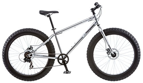 Mongoose Men's Malus Fat Tire Bike, Silver 26” - Main Image