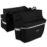 BV Bike Bag Bicycle Panniers with Adjustable Hooks, Carrying Handle, 3M Reflective Trim and Large Pockets - Gasbike.net