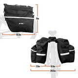 BV Bike Bag Bicycle Panniers with Adjustable Hooks, Carrying Handle, 3M Reflective Trim and Large Pockets - Gasbike.net