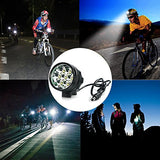 HZTech Bicycle Headlight, 8400 Lumens 7 LED Bike Light, Waterproof MTB Road Bike Front Light Headlamp with 9000mAh Rechargeable Battery Pack, AC Charger for Mountain Bikes, Road Bicycle - Gasbike.net