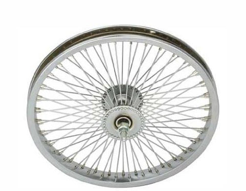 16" 72 Spoke Front Wheel 14G Chrome. Bicycle wheel, bike wheel, Lowrider bike wheel, lowrider bicycle wheel, chopper, cuiser, bike part, bicycle part - Gasbike.net