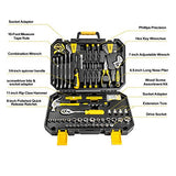 DEKOPRO 128 Pieces Tool Set--General Household Hand Tool Kit, Auto Repair Tool Set, with Plastic Toolbox Storage Case (128PCS) - Gasbike.net
