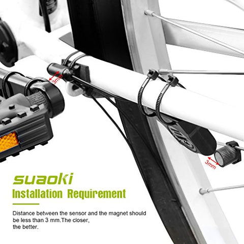 Suaoki Wireless 2.4GHz Transmission Bike Cycling Computer with Cadence Sensor Bicycle Speedometer Odometer Track Calories User A/B Backlight Water Resistant etc 22 Function - Gasbike.net