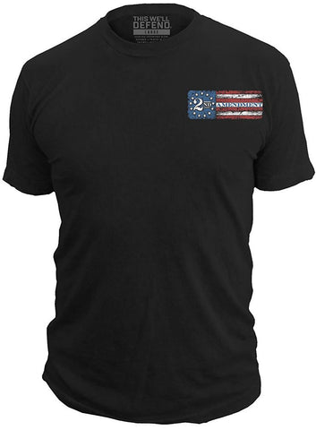 2nd Amendment Brand Vintage American Flag Mens T-Shirt USA Second 2A - Gasbike.net