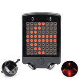 Leadbike Bicycle Turn Signal Lights 64 LED USB Rechargeable Rear Tail Light Waterproof Wireless Remote Bike Safety Warning Light With Laser - Gasbike.net
