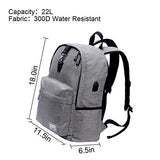 Laptop Backpack，Beyle Anti-theft Water Resistant Travel laptop backpack with USB Charging Port School Bookbag for College Travel Backpack designed for 17-Inchand Notebook,Grey - Gasbike.net