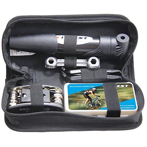 Mini Bike Pump Tire Puncture Repair Kit Multi-Function Bike Bicycle Cycling Mechanic Repair Tool Kit Cycling Bicycle Bike Bag