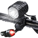 Super Bright Bike Light USB Rechargeable, Te-Rich 1200 Lumens Waterproof Road / Mountain Bicycle Headlight and LED Taillight Set with 4400 mAh Battery - Gasbike.net