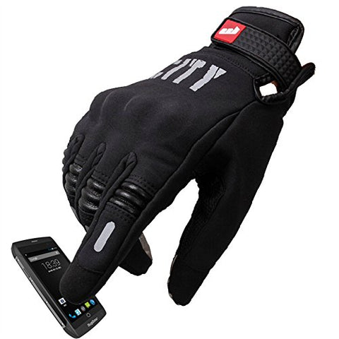 Madbike Stealth Hard Knuckle Motorcycle Gloves Touch Screen Motorbike Powersports Racing Tactical Paintball Black (M) - Gasbike.net