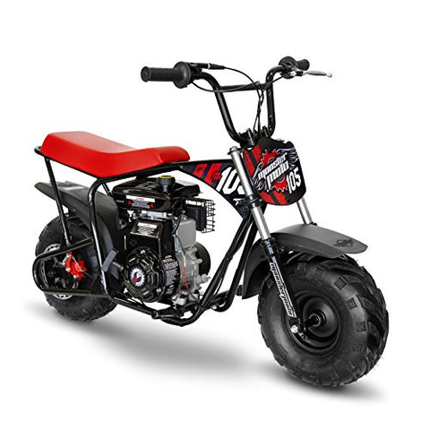 Monster Moto MM-B105-RBS Black/Red Gas Mini Bike with Front Suspension (105cc/ 3.5Hp Classic 105cc) - Gasbike.net
