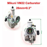 TC-Motor 26mm Mikuni VM22 Carb Carburetor + 38mm Air Filter + Manifold Intake Pipe + Intake Pipe gasket For 110cc 125cc 140cc Engine XR CRF 50 Chinese Pit Dirt Bike - Gasbike.net