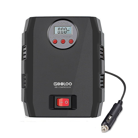 GOOLOO 12V DC Electric Portable Air Compressor Pump, 150 PSI Digital Tire Inflator with Tire Pressure Monitor and Preset for Car, Truck, Bicycle, RV and Other Inflatables - Gasbike.net