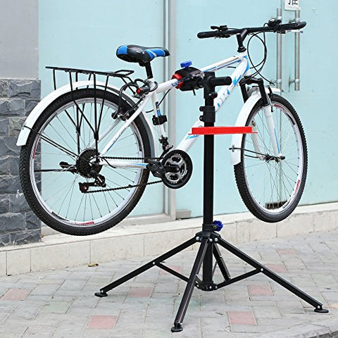 MVPOWER Pro Mechanic Bike Repair Stand Adjustable Height Bicycle Maintenance Rack Workstand With Tool Tray, Telescopic Arm Cycle - Gasbike.net