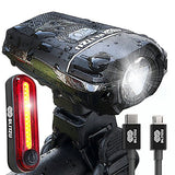 Blitzu Gator 380 USB Rechargeable Bike Light Set POWERFUL Lumens Bicycle Headlight FREE TAIL LIGHT, LED Front and Back Rear Lights Easy To Install for Kids Men Women Road Cycling Safety Flashlight - Gasbike.net