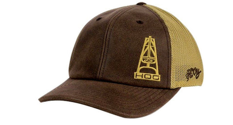 Hooey Hat - 'The Hanger' Oil Gear Wax Trucker Hat - Brown - Gasbike.net