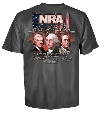 UWare Brands Mens National Rifle Association Sons Of Freedom Short Sleeve T-Shirt - Gasbike.net