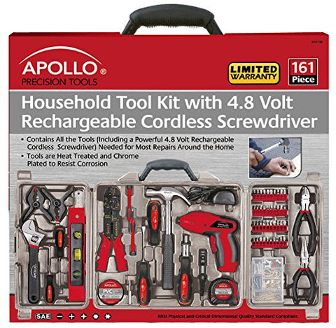 Apollo Precision Tools DT0738 Household Tool Kit, 161-Piece - Gasbike.net