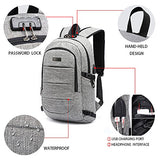 C-space Business waterproof Resistant Polyester Laptop Backpack with USB Charging Port and Lock &Headphone interface for College Student Work Men & Women,Fits Under 15.6-Inch Laptop Notebook - Gasbike.net