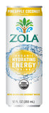 Zola Organic Hydrating Energy Drink, Pineapple Coconut, 12 Ounce (Pack of 12) - Gasbike.net