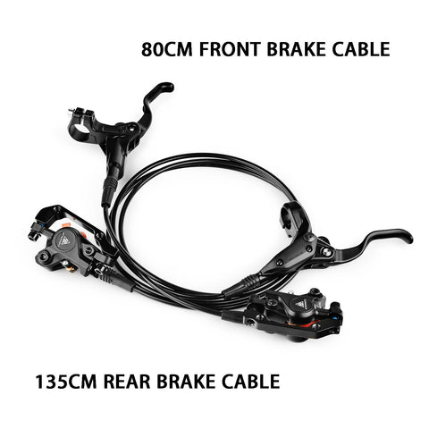 AFTERPARTZ NV-8 Hydraulic Disc Brake Kit for SHIMANO M315 M355 M375 M395 M396 AVID BB5 BB7 800MM Front Brake Cable and 1350MM Rear Brake Cable Black - Gasbike.net