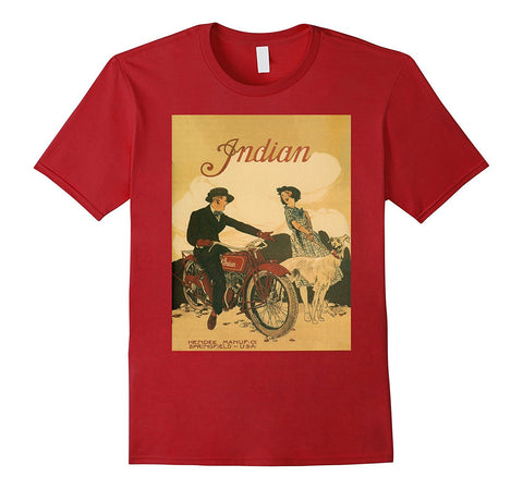 Vintage poster - Indian Motorcycles Retro T-Shirt - Gasbike.net