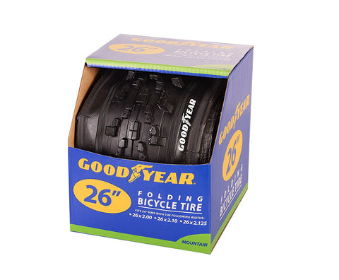Goodyear Folding Bead Mountain Bike Tire, 26" x 2.1", Black - Gasbike.net