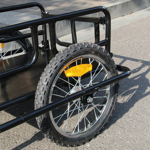 Esright Foldable Bike Trailer Cargo Utility Luggage Bicycle Trailer - Gasbike.net