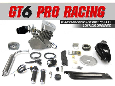 GT6 Pro Racing 66cc/80cc Bicycle Engine Kit - Gasbike.net