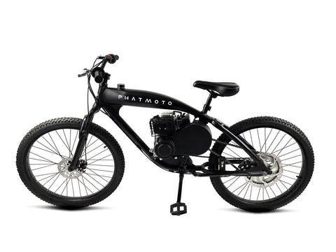 PHATMOTO™ Rover 2023 - 79cc Motorized Bicycle 7-Speed (Black) - Gasbike.net