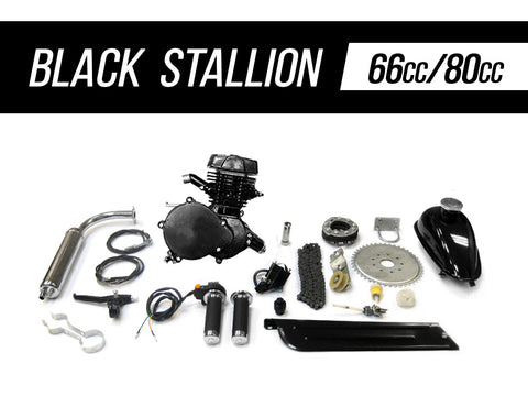 Black Stallion 66cc/80cc Angle Fire Slant Head Bicycle Engine Kit - Gasbike.net